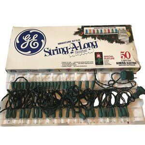 GE String-A-Long White Strand 50 Lights
